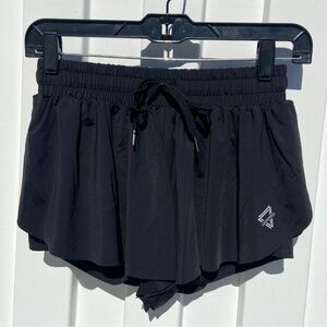 Luogongzi 2 in 1 Flowy Running Shorts Black Size  Women’s Small
